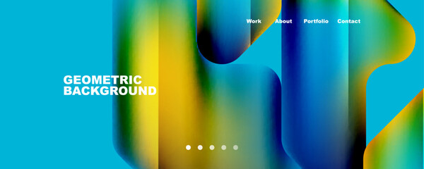 Geometric fluid shapes with liquid colors abstract background. Vector Illustration For Wallpaper, Banner, Background, Card, Book Illustration, landing page
