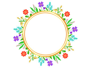 Summer Flower Frame Background Illustration