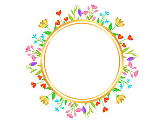 Summer Flower Frame Background Illustration