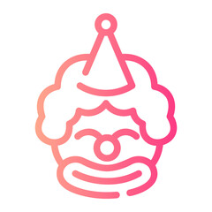 clown gradient icon