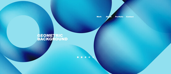 Round shapes and circles with liquid gradients