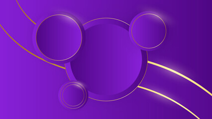Purple gold abstract background for design. Geometric shapes. Triangles, squares, stripes, lines. Color gradient. Modern, futuristic. Light dark shades. Web banner.