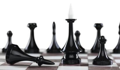 Chess figure on a chess board