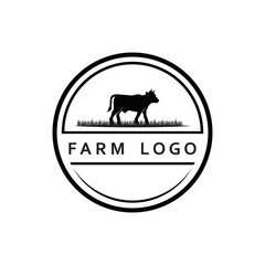 farm logo, agriculture logo vector with slogan template