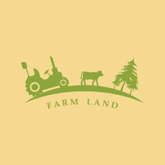 farm logo, agriculture logo vector with slogan template