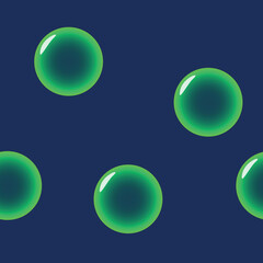 Green soap bubbles, pattern, vector