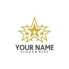 Star logo template, Star logo design vector