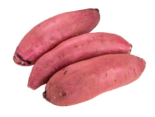 Closeup  sweet potato on white , Japanese Sweet Potato on white background PNG File.