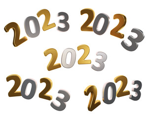 3d 2023 new year font