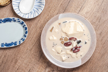 Fresh milk soybean with whole grains, healthy food