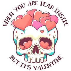 When You'Re Dead Inside Valentine Skull