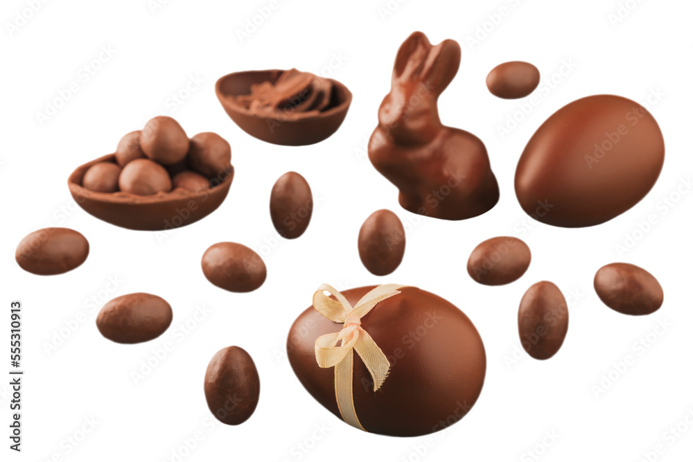 Canvas Prints delicious chocolate easter eggs and bunny