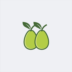 Avocado fruit abstract logo template. Avocado vector design. Health food logotype.