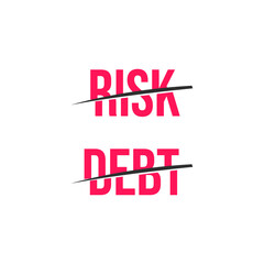 Risk Debt Finance Money Cut Sword Effect Design Vector