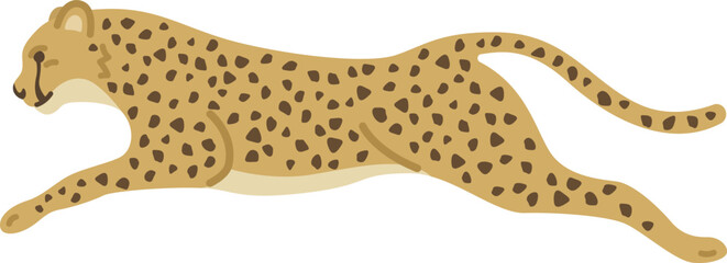 走っている、チーターのイラスト © R-DESIGN