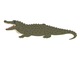 口を開いた、ワニのイラスト