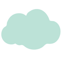 Obraz premium Cloud vector illustration in flat color design