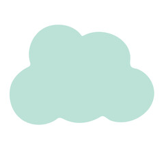 Obraz premium Cloud vector illustration in flat color design