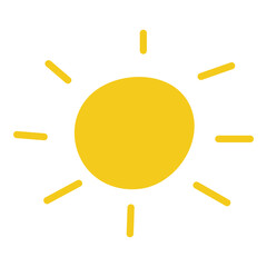 Sun vector illustration in flat color design