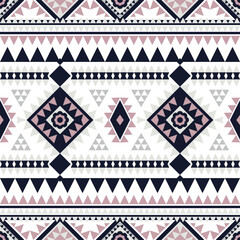 Geometric ethnic pattern with square triangle diagonal abstract ornament design for clothing fabric textile printing, handcraft, embroidery, carpet, curtain, batik, wallpaper wrapping, vector seamless