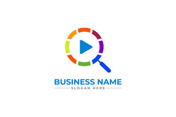 search media logo design. search video logo design