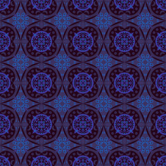 New Year Floral Seamless Pattern Background Garden Nature Damask Aboriginal Ornament Art