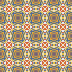 New Year Floral Seamless Pattern Background Garden Nature Damask Aboriginal Ornament Art