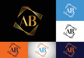 Initial Monogram Letter A B Logo Design Vector Template. Graphic Alphabet Symbol For Corporate Business Identity