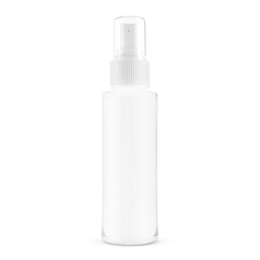 Spray clear transparent bottle isolated