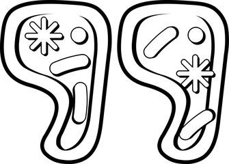 Cute Cookie Alphabet Symbol Quotation