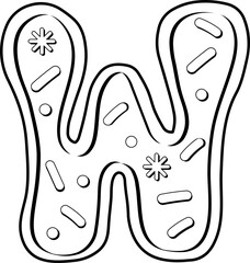 Cute Cookie Alphabet W