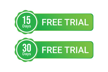 15 Days and 30 days free trial element design.