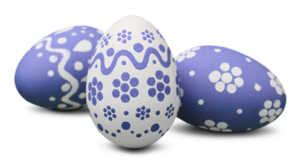 Easter eggs painted in different colors