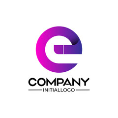 C, I, CI Initial Letter Logo Design.Digital Network, Technology, Monogram, Business, Corporate Company, Modern, and Iconic Logo Design Vector Template with Gradient color.