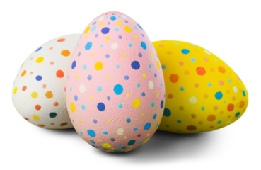 Easter eggs painted in different colors