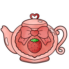 cartoon element decorative valentine's day cute hand drawn pink red bright illustration