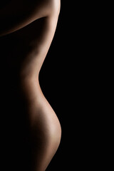 body contour. Naked silhouette of Woman