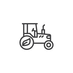 Green farm line icon