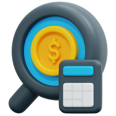 analysis 3d render icon illustration