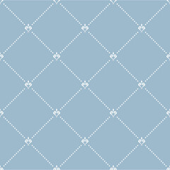 Seamless geometric background for your designs. Modern vector ornament. Geometric blue and white abstract pattern