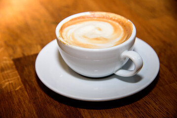 cup of coffee on table