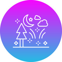 Night Gradient Circle Line Inverted Icon