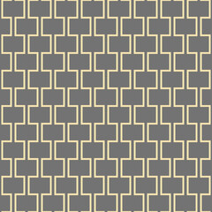 Seamless geometric background for your designs. Modern vector gray and golden ornament. Geometric abstract pattern