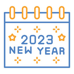 2023 Blue And Orange Line Icon