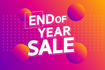 End of Year Sale. Special offer Mega sale. Banner background vector illustration