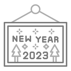 Obraz premium Picture Greyscale Line Icon