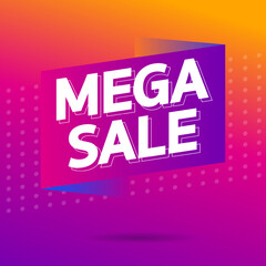 Mega Sale. Special offer Mega sale. Banner background vector illustration