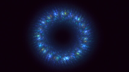 3D rendering abstract circle light background