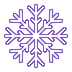 Snowflake Multicolor Line Icon