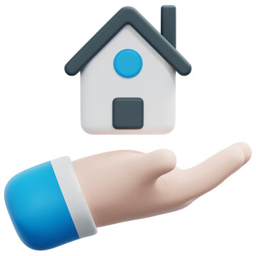 housing 3d render icon illustration